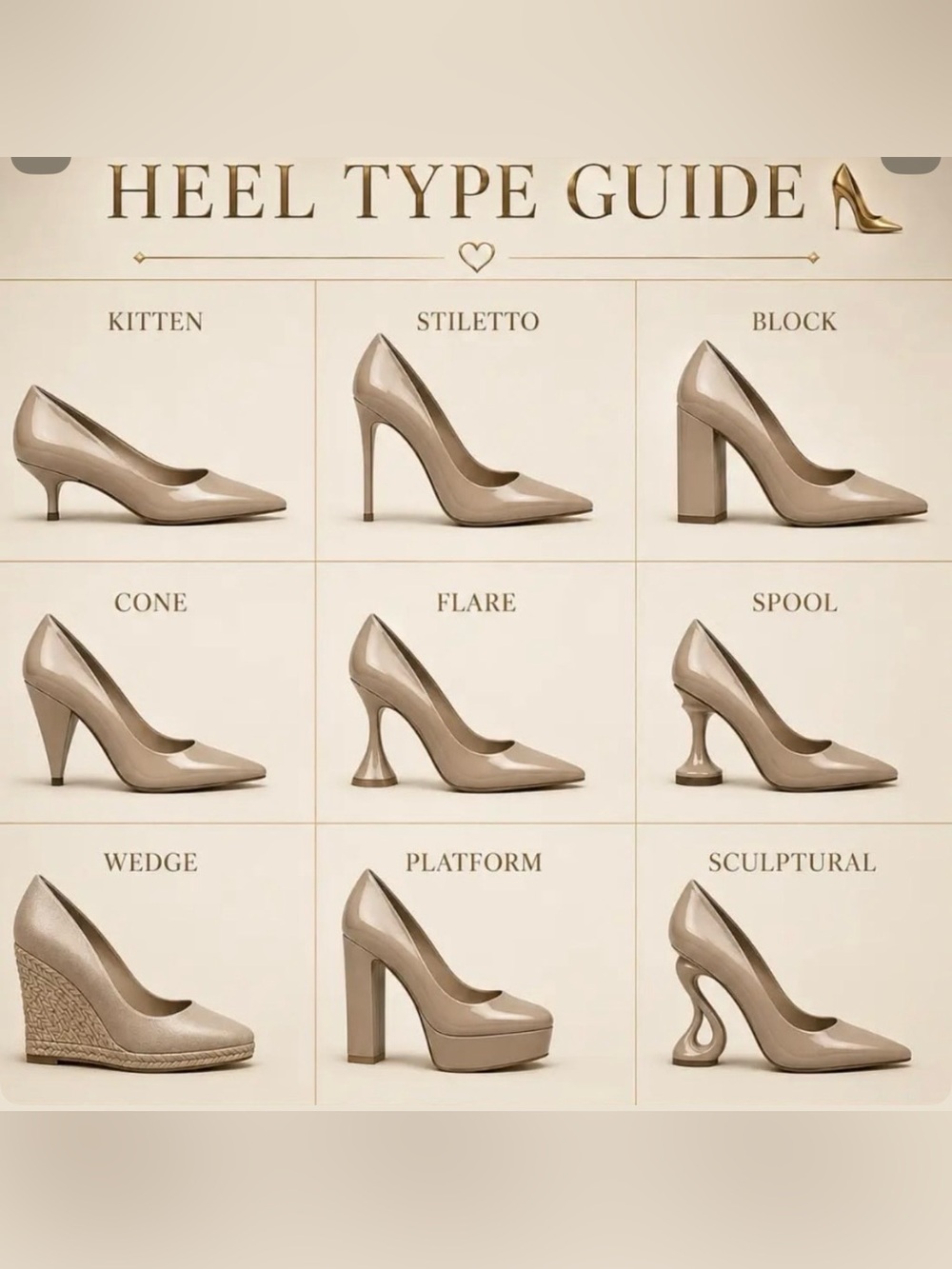 😍 HEEL TYPES 😍